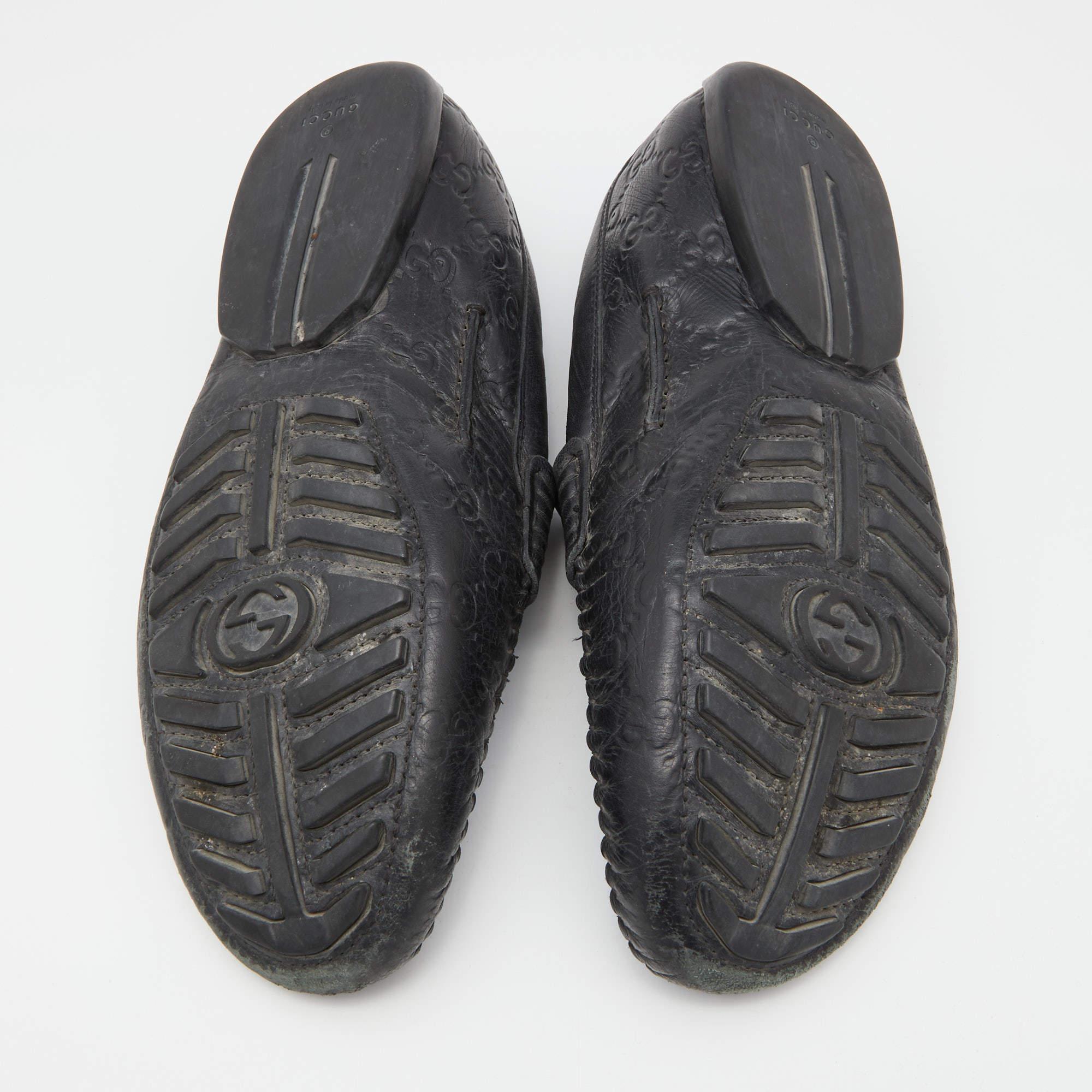 Gucci Guccissima Leather Penny Slip On Loafers Size 40.5 For Sale 1