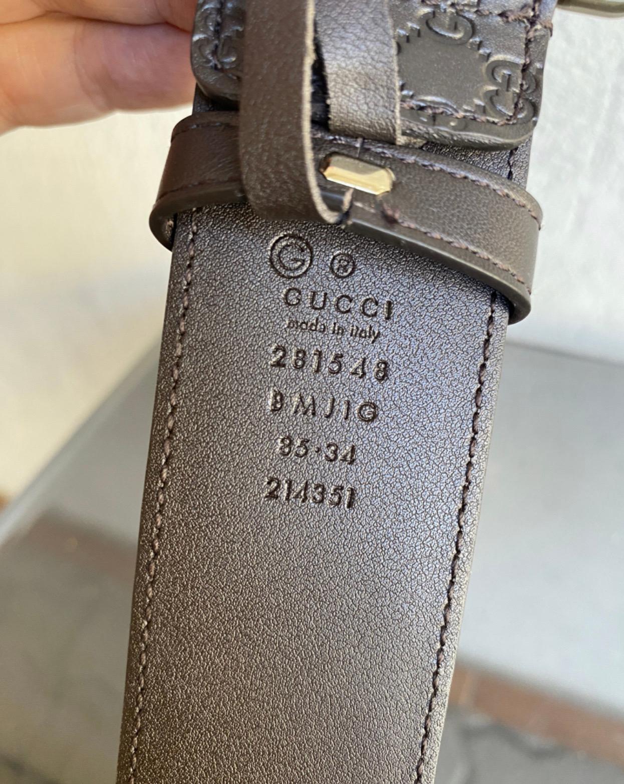 Gucci Guccissima monogram brown Belt In Excellent Condition For Sale In Carnate, IT