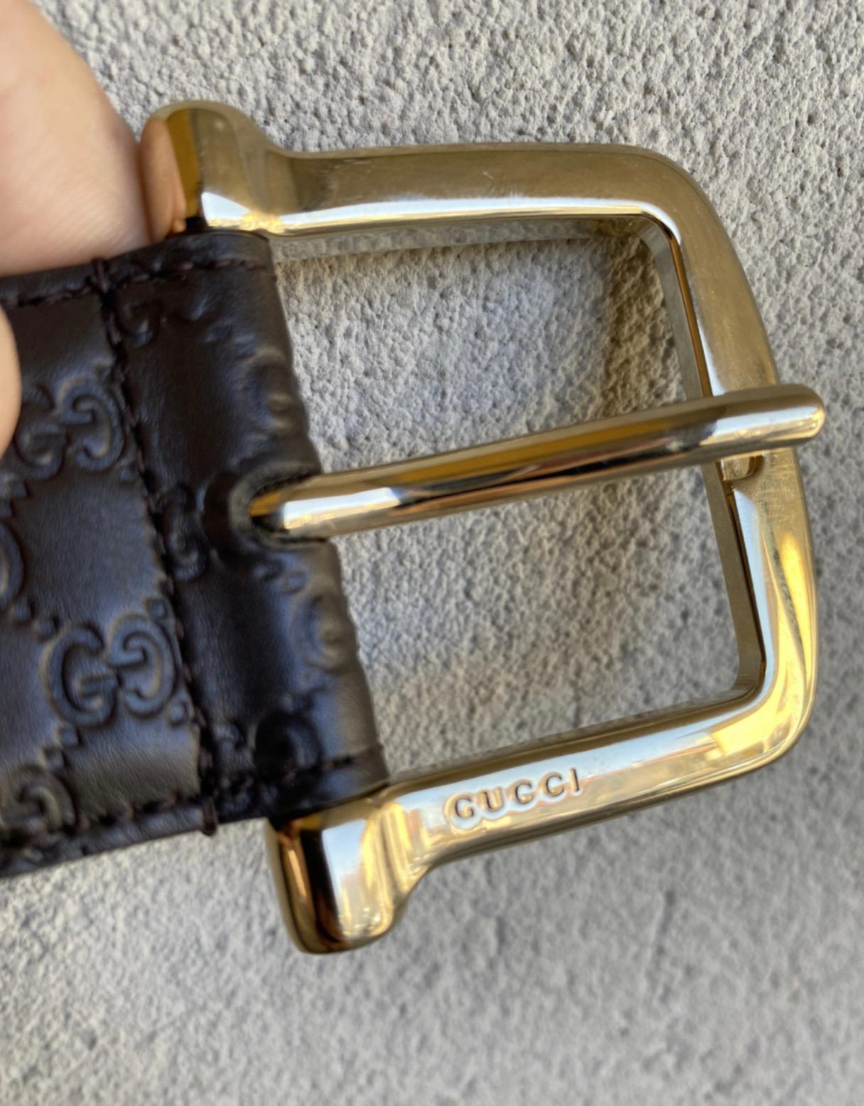 Women's or Men's Gucci Guccissima monogram brown Belt For Sale