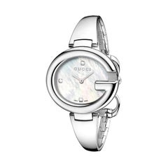 Gucci Guccissima Mother of Pearl Diamond Dial Ladies Watch YA134303
