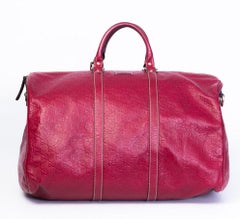 Gucci Guccissma Borsone in pelle rossa