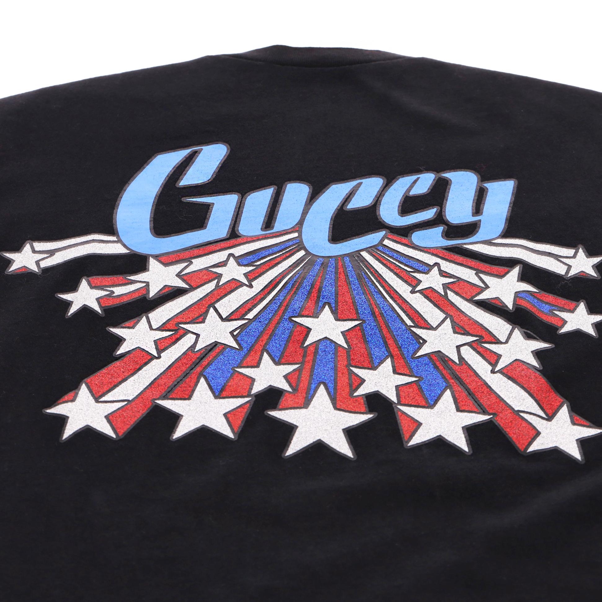 Women's Gucci 'Guccy' Logo Cotton T-Shirt For Sale