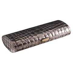 Pochette vintage Gucci "Croco" in argento 925
