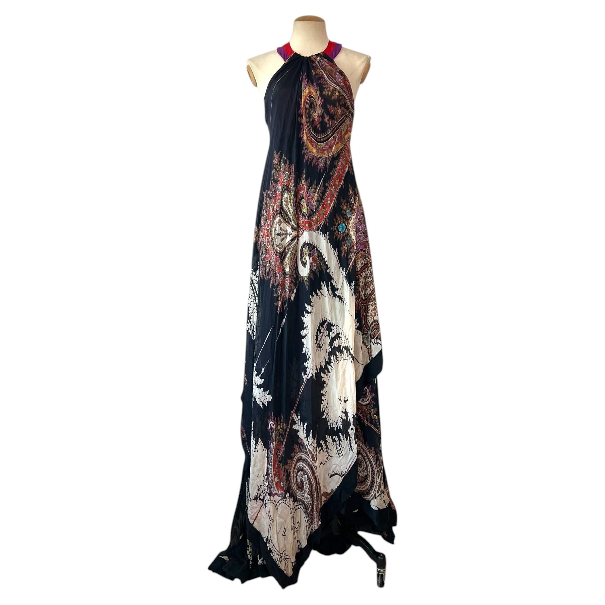 Gucci Vestido de seda con estampado de bandana, Primavera Verano 2007 en venta