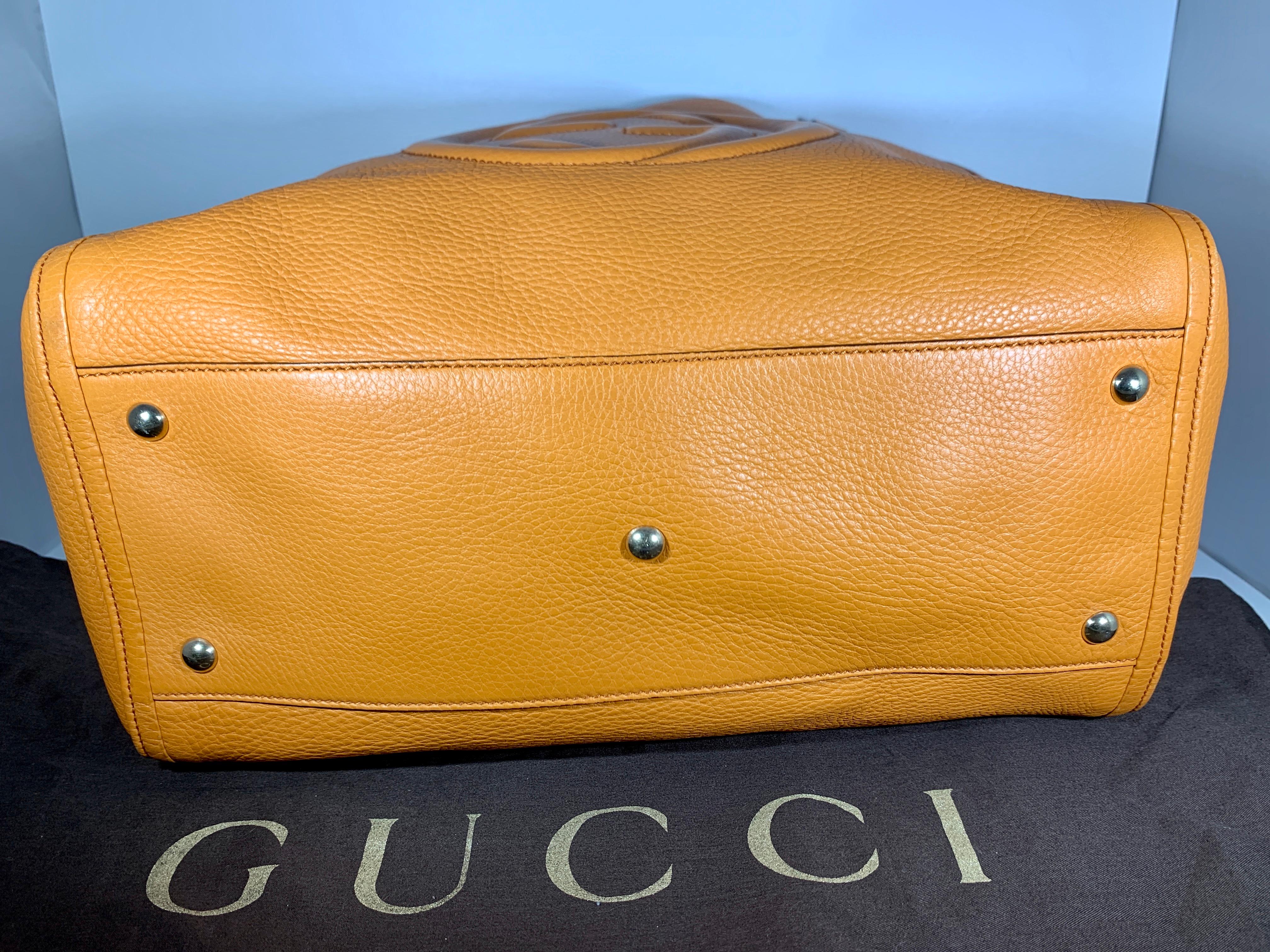 Gucci  Hand Bag Soho Leather Shoulder Bag, Orange Chic Tote 2