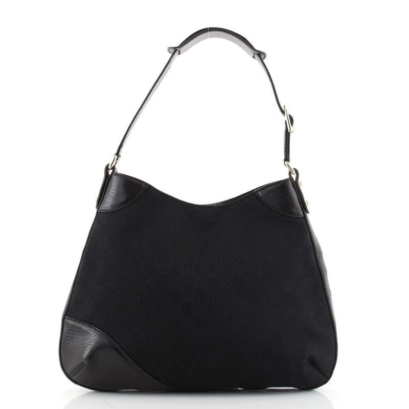 Gucci Hasler Hobo GG Canvas In Good Condition In NY, NY
