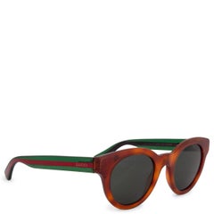 GUCCI Havana brown TORTOISE ROUND Sunglasses GG0002S 003