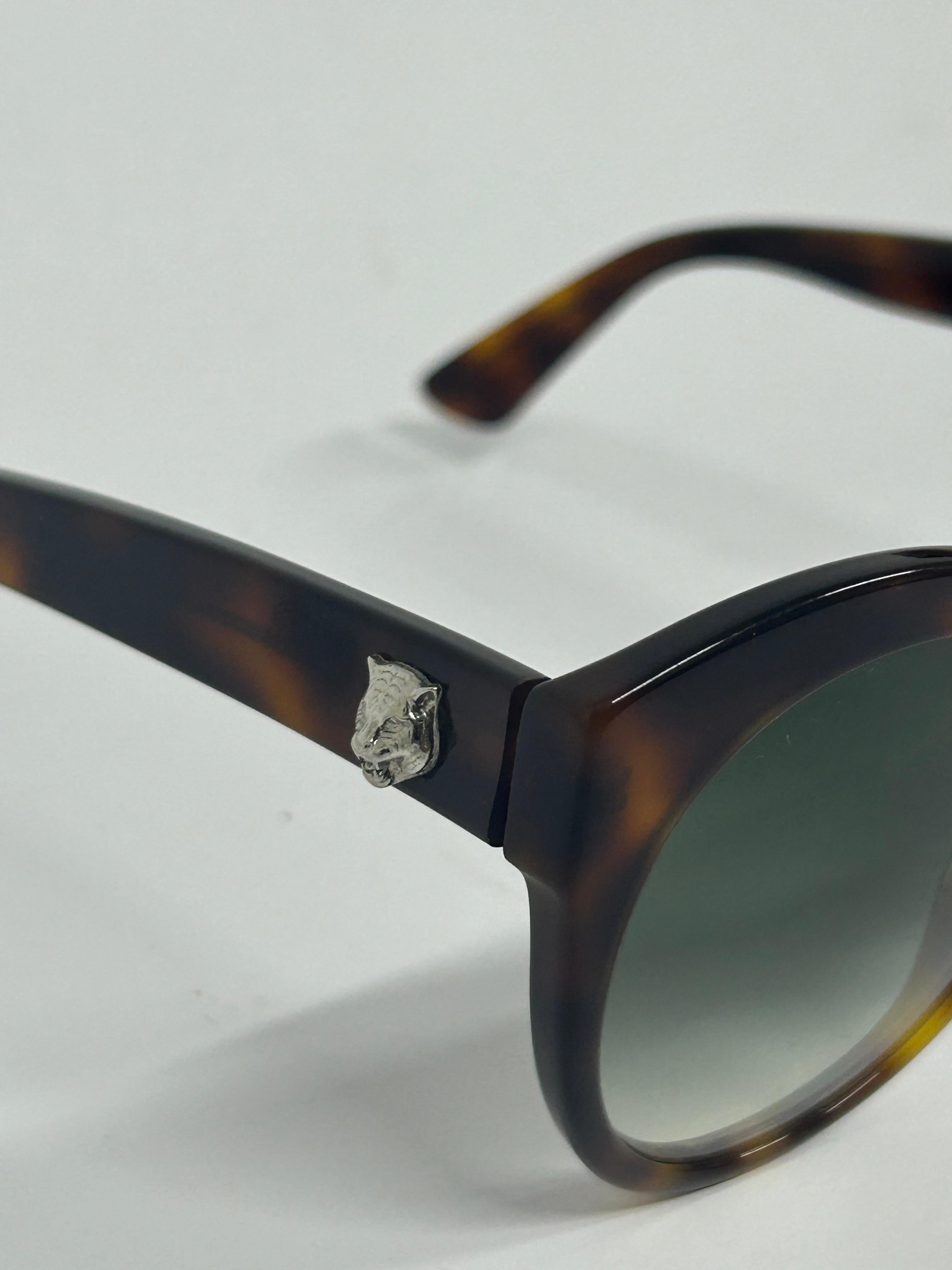 Women's Gucci Havana Round Sunglasses For Sale