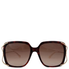 Occhiali da sole Gucci Havane marrone tartaruga SQUARE GG0647S