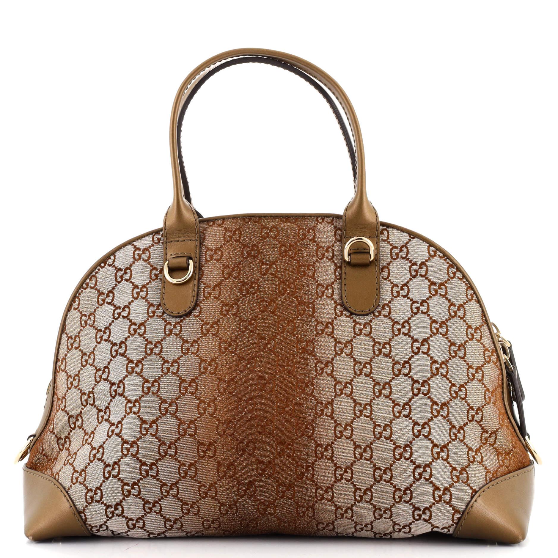 Gucci Herz Bit Dome Schultertasche GG Lurex Medium im Zustand „Gut“ in NY, NY