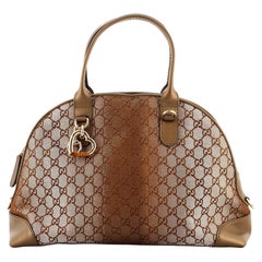 Gucci Herz Bit Dome Schultertasche GG Lurex Medium