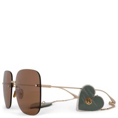 GUCCI HEART CHAIN CHARM SQUARE Sunglasses GG1148S