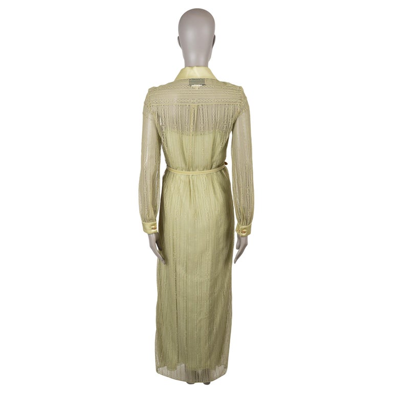 green gucci dress hometown cha cha Herbal Tea 2024 HORSEBIT LACE MAXI SHIRT 42 M For Sale at 1stDibs hometown cha cha cha outfit ideas