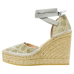 Gucci Heritage GG Monogram Lame Platform Espadrilles