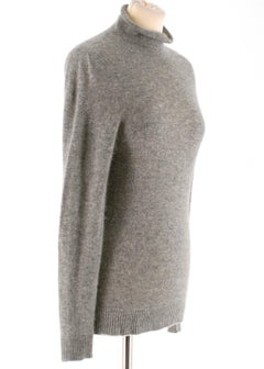 Gucci High Neck Grey Cashmere Jumper - Size XS
