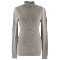 Gucci High Neck Grey Cashmere Jumper - Size XS