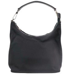 Vintage Gucci Hobo 870202 Black Nylon Shoulder Bag