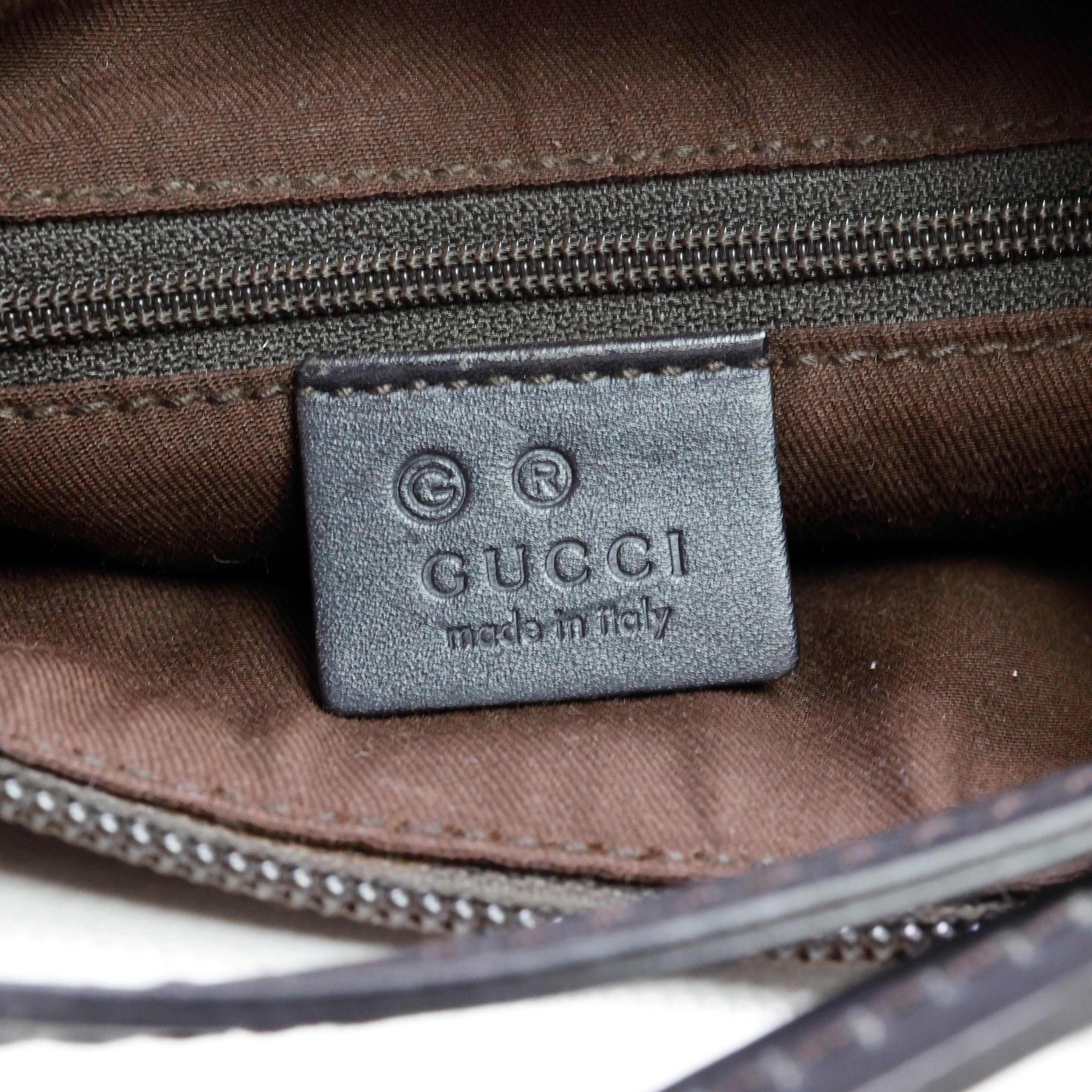 Black Gucci Hobo bag in brown GG supreme monogram