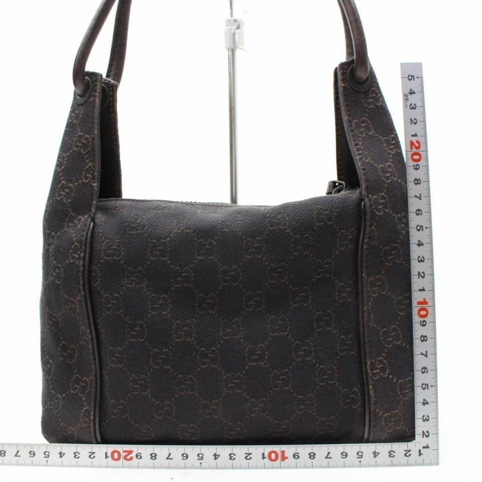Black Gucci Hobo Chocolate Monogram Zip 867265 Brown Gg Canvas Shoulder Bag