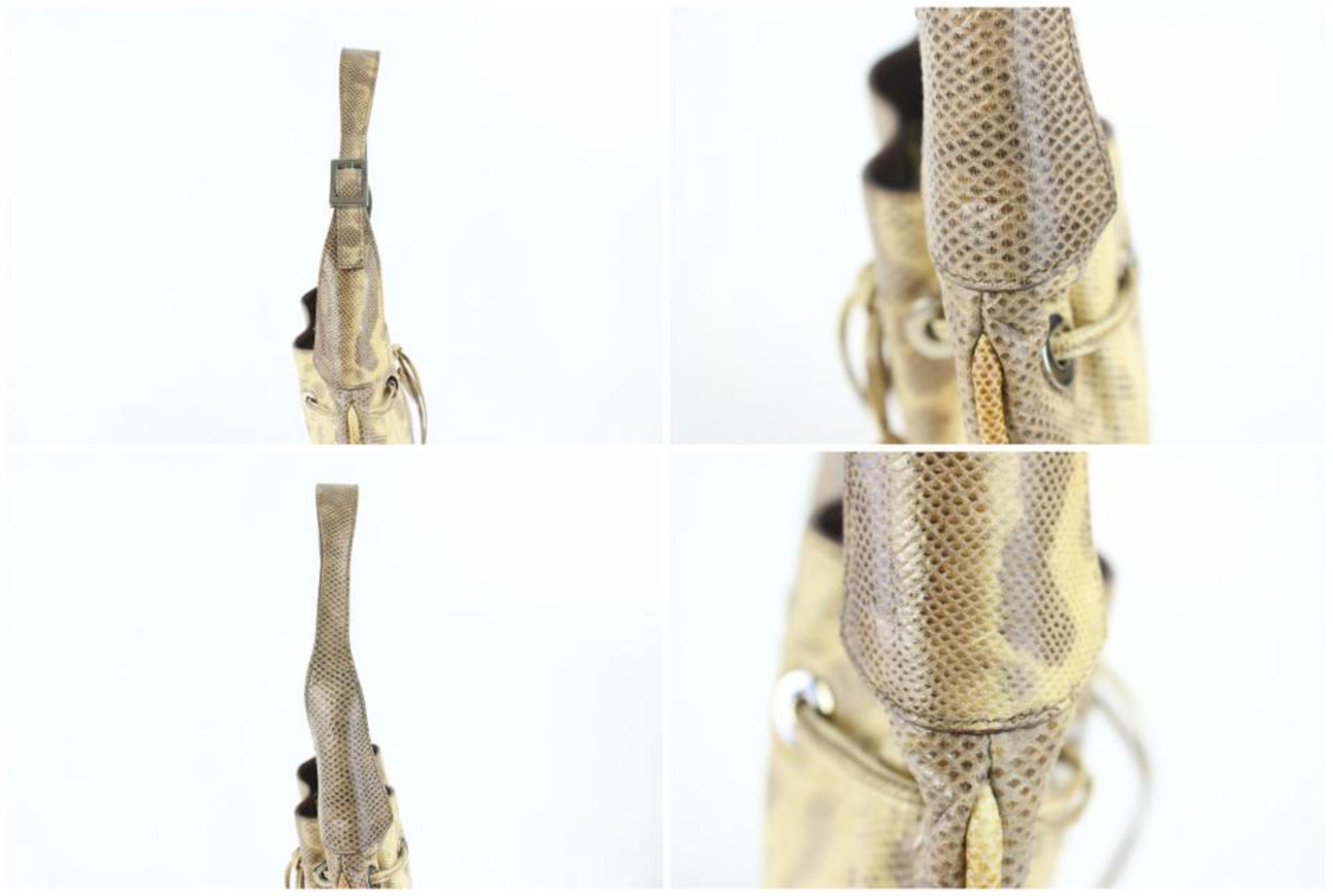 Gucci Hobo Karung Drawstring 26gz0724 Beige Snake Tote For Sale 3