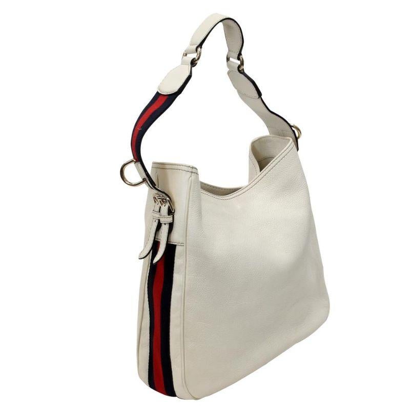 Gucci Hobo Large Leather GG Web Cream Shoulder Bag GG-0928P-0008

This chic and sophisticated Gucci large pebble leather with signature blue and red stripes web. This bag is one you won't want to miss out on. With its sleek design, this bag can take