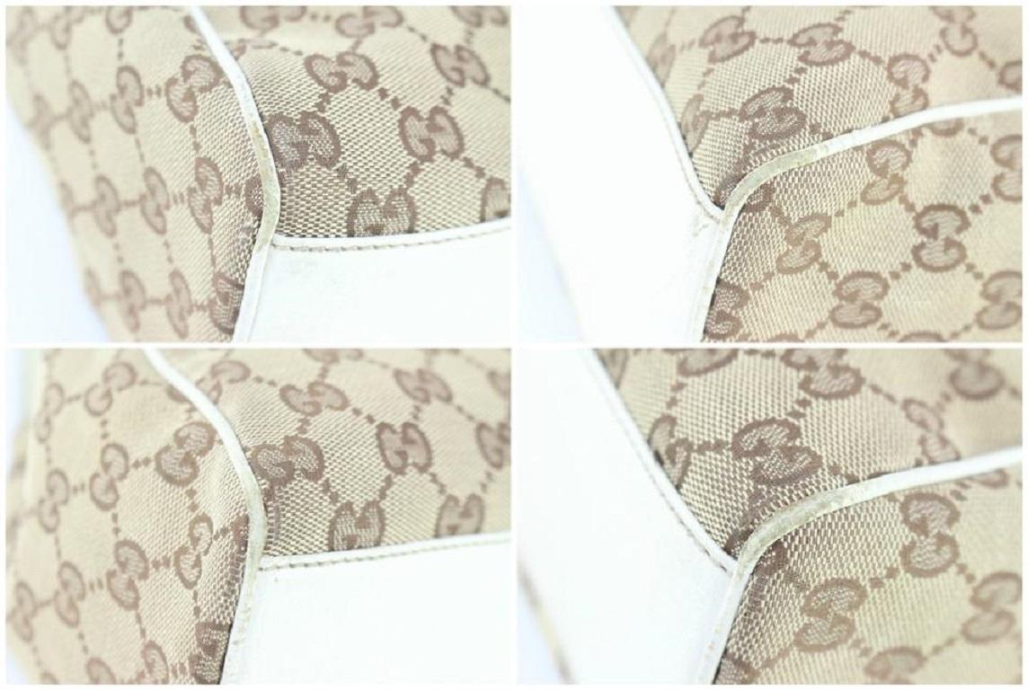 Gucci Hobo Monogram Charmy 16gz1113 Beige Canvas Shoulder Bag 6