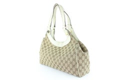 Gucci Hobo Monogram Charmy 16gz1113 Beige Canvas Shoulder Bag