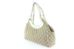 Gucci Hobo Monogram Charmy 16gz1113 Beige Canvas Shoulder Bag