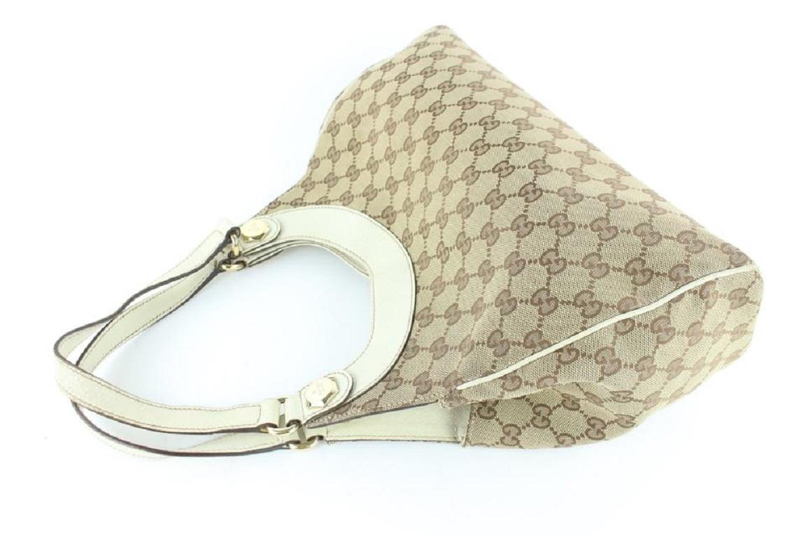 Gucci Hobo Monogram Charmy 16gz1113 Beige Canvas Shoulder Bag 1