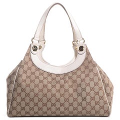 Gucci Hobo Monogram Charmy 16gz1113 Beige Canvas Shoulder Bag