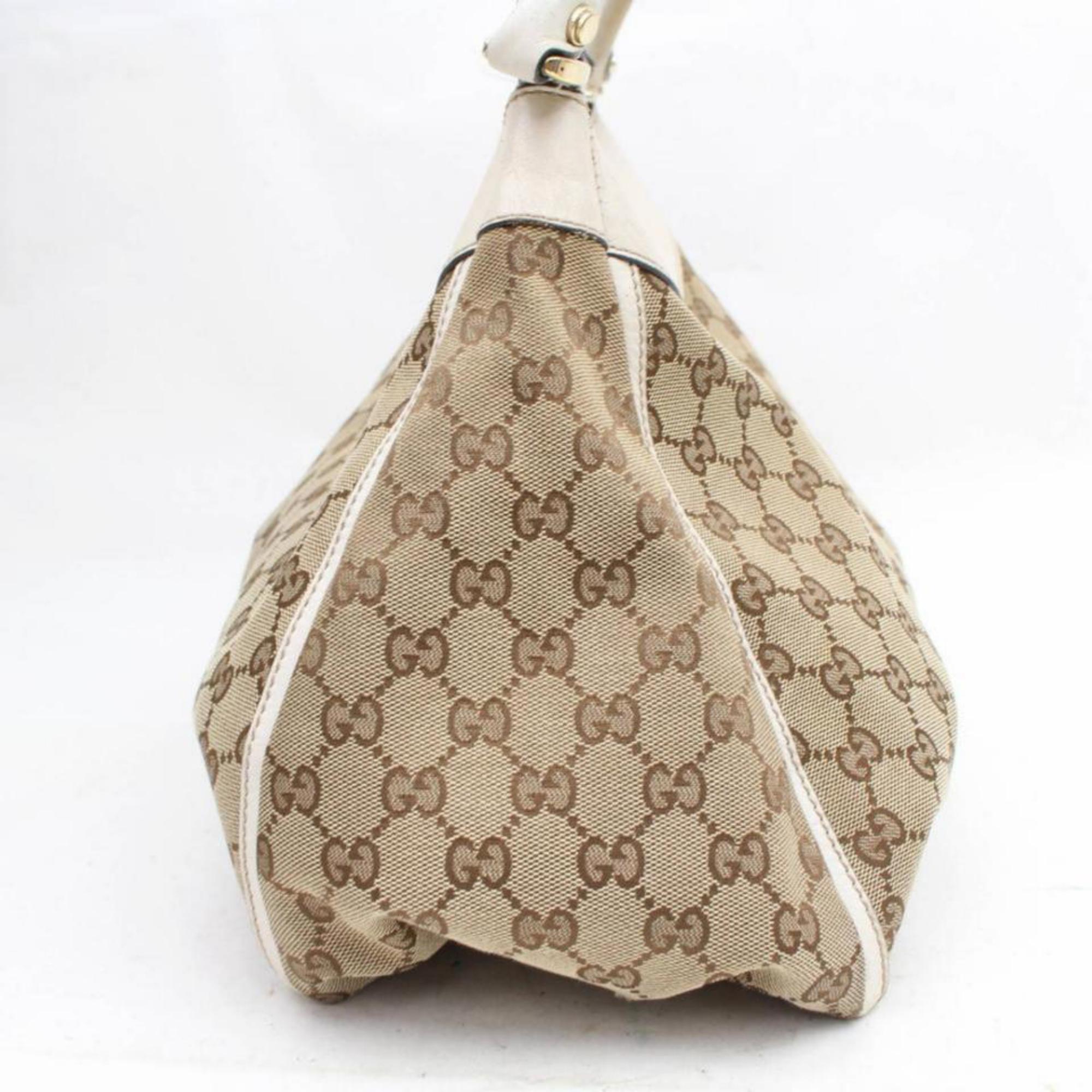 Gucci Hobo Monogram D-ring 869234 Brown Coated Canvas Shoulder Bag For Sale 5