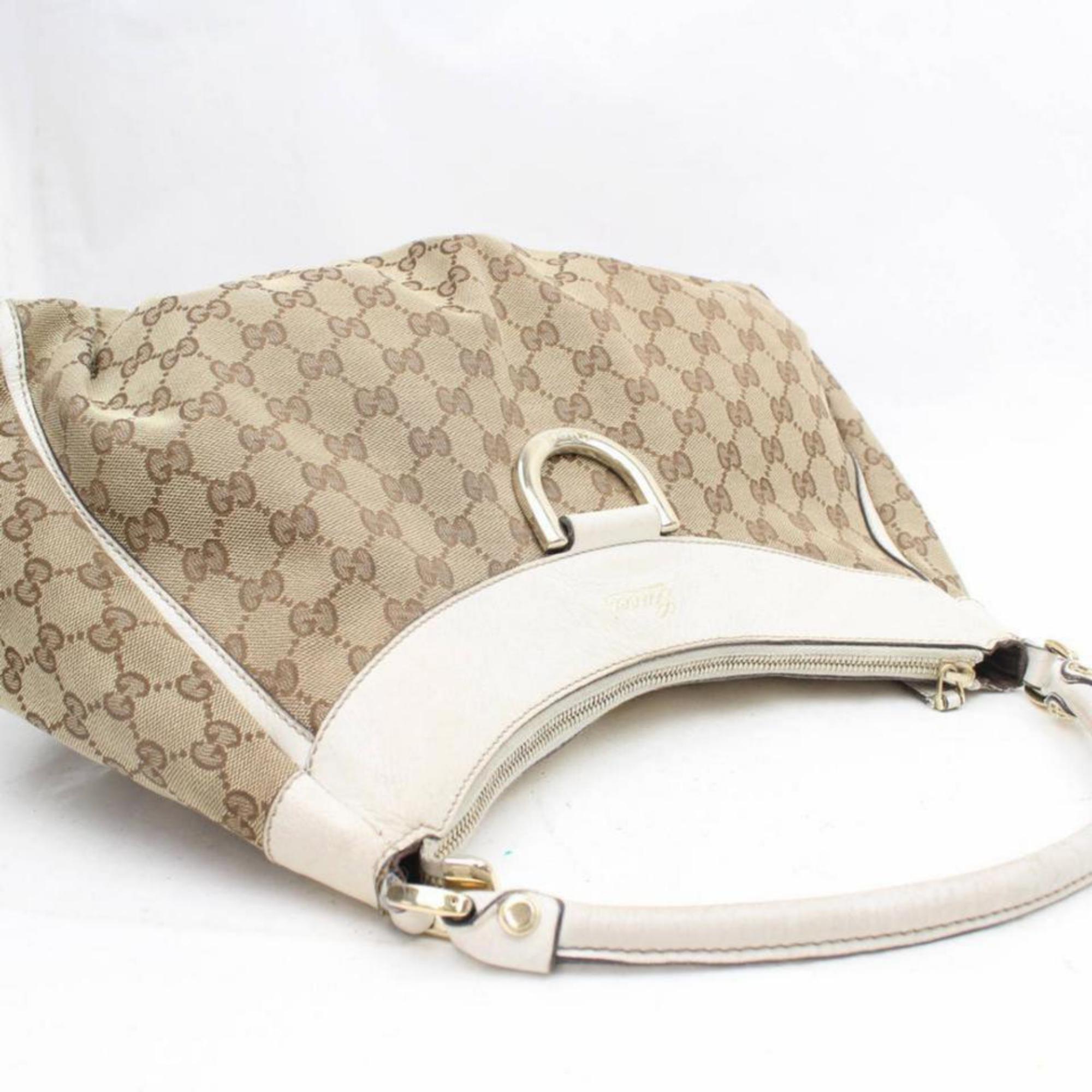 Gucci Hobo Monogram D-ring 869234 Brown Coated Canvas Shoulder Bag For Sale 1