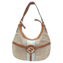 Gucci Hobo Monogram Web Reins 868166 Brown Canvas Shoulder Bag