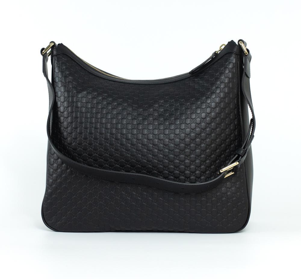 GUCCI hobo Shoulder bag in Black Leather In Excellent Condition In Clichy, FR