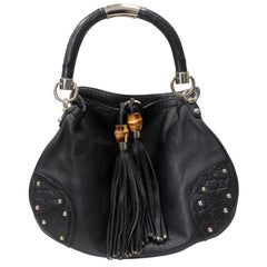 Gucci Hobo Top Handle Large Leather Babouska Indy GG Shoulder Bag GG-0407N-0116