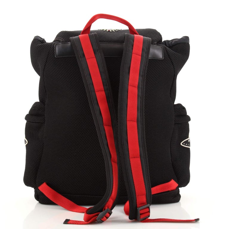 Gucci Hollywood Backpack Embroidered Mesh Large For Sale at 1stDibs