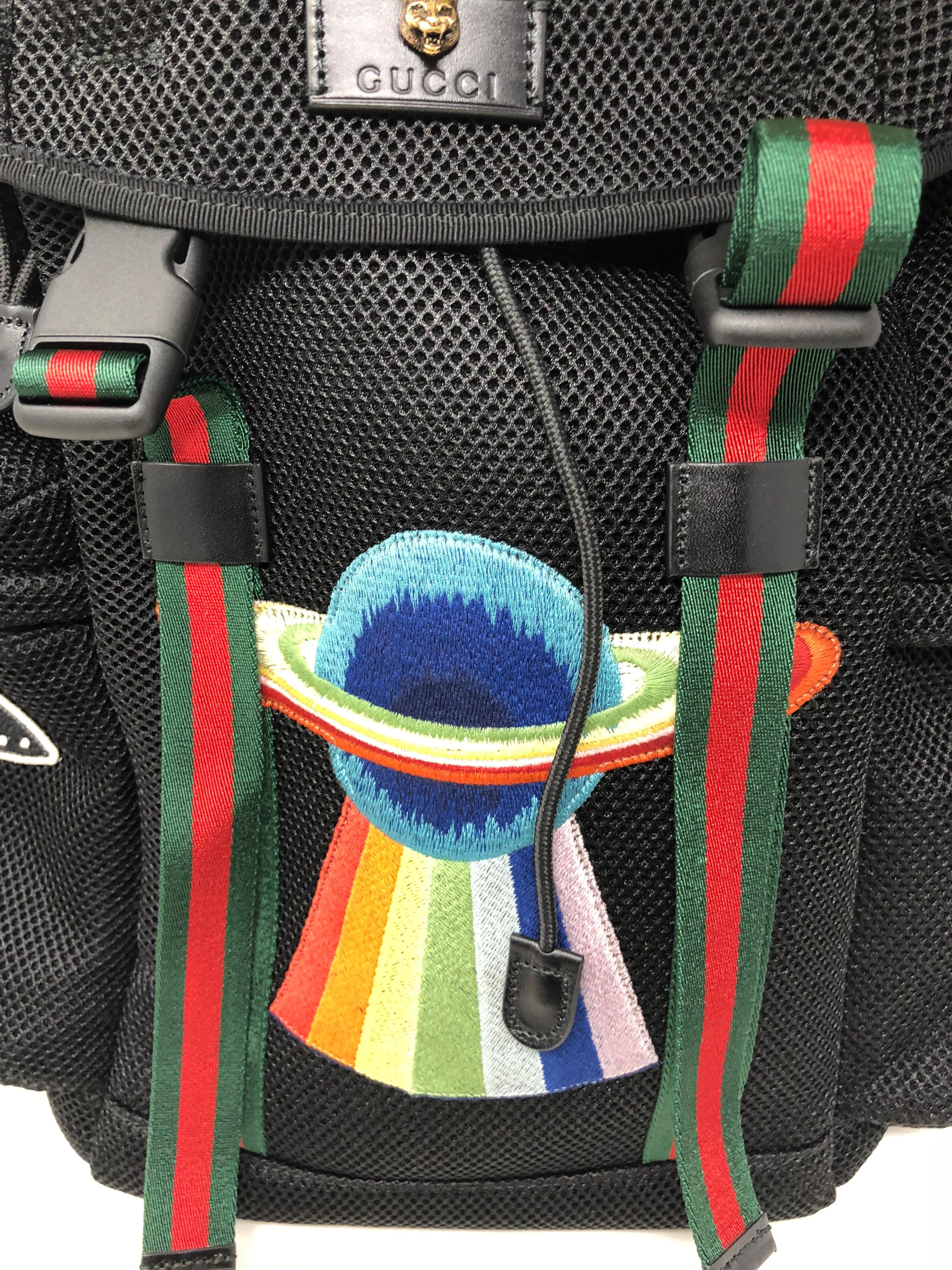 Gucci Hollywood Backpack. Woven nylon with embroidery Backpack. Brand new never used. Unisex and great for daily wear. Guaranteed authentic. 