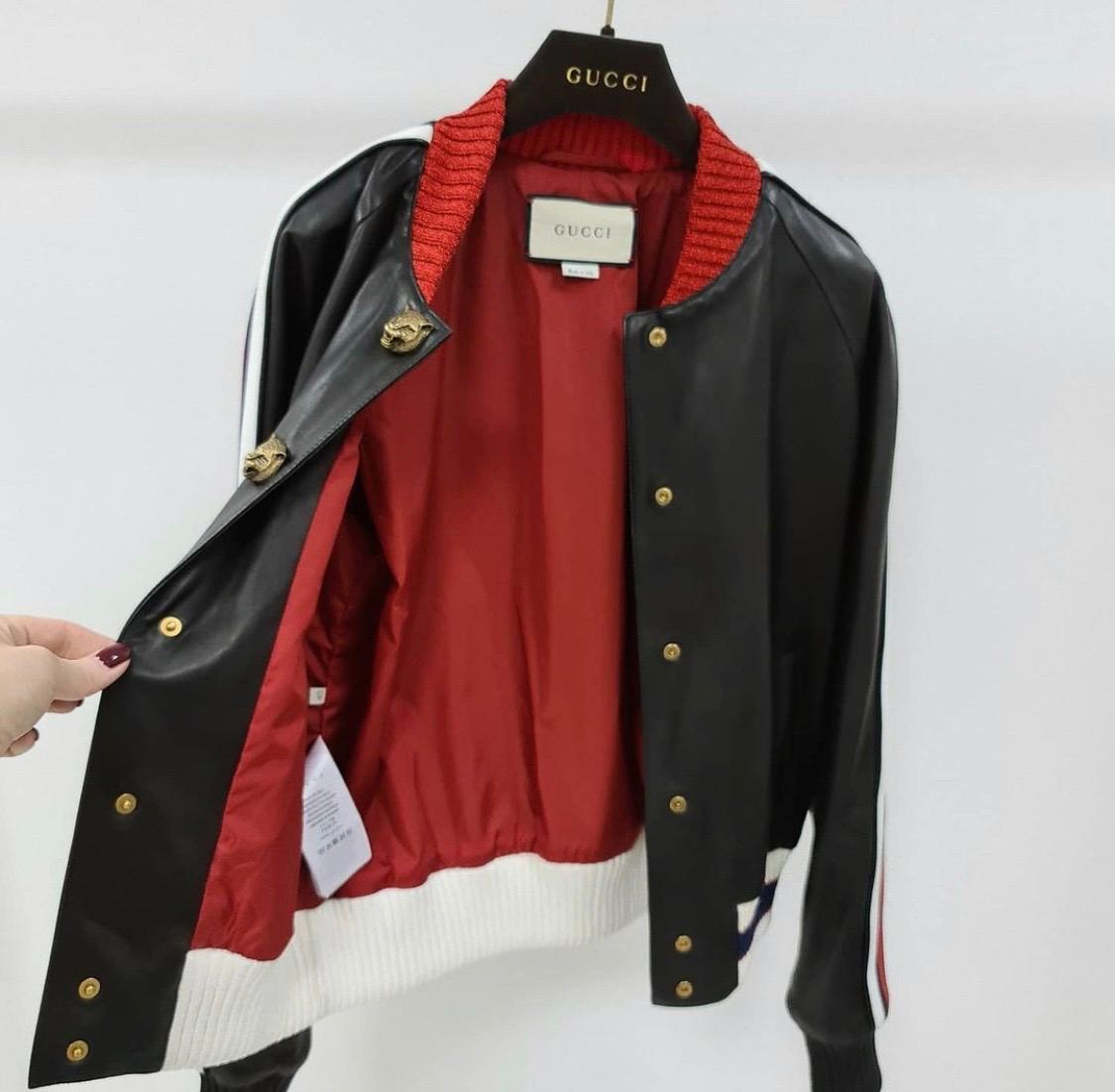 Giacca Gucci Hollywood Bomber in pelle in vendita 2