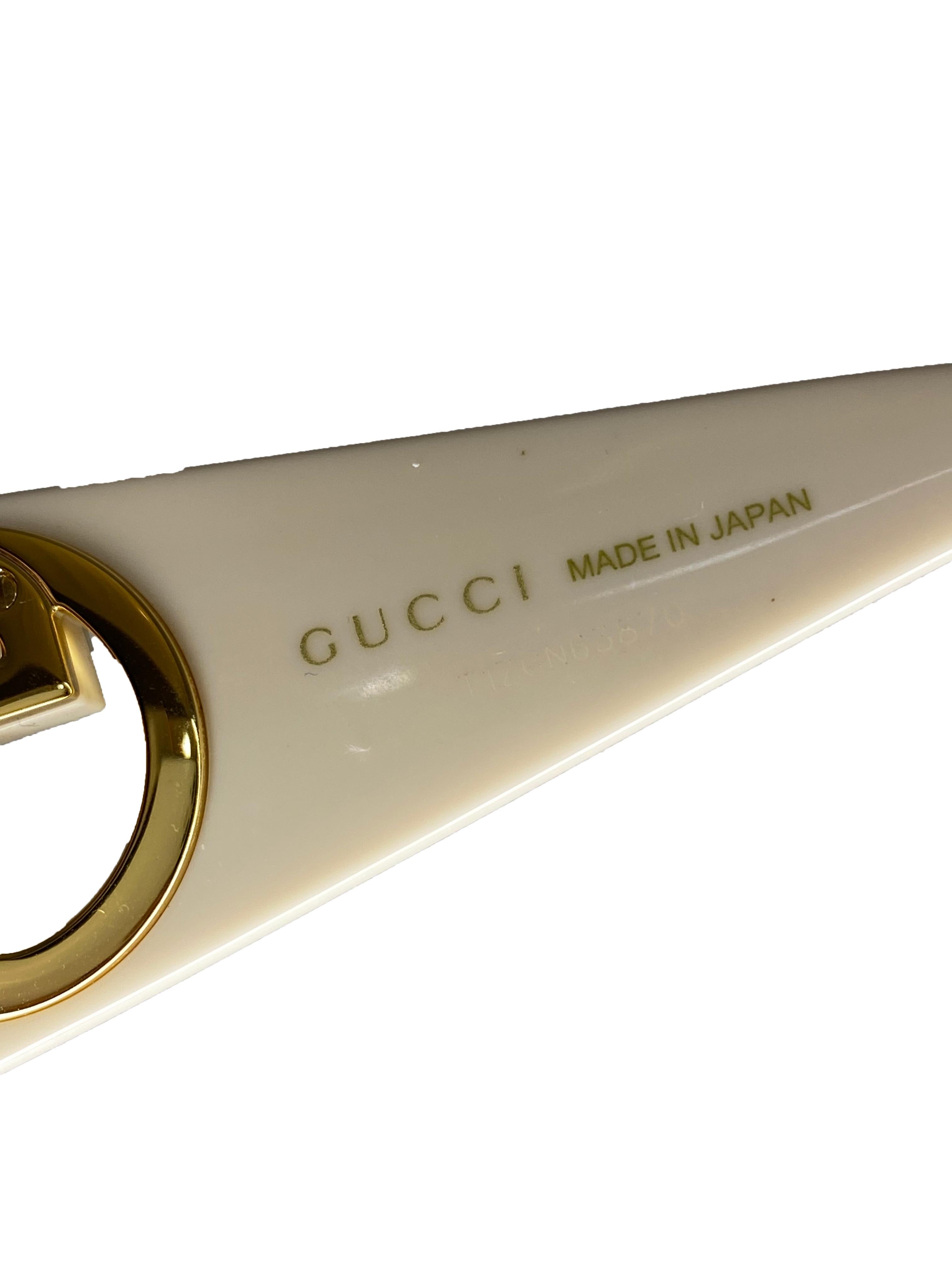 Rosso Gucci Hollywood Collection Crystal Embellished Sunglasses in vendita
