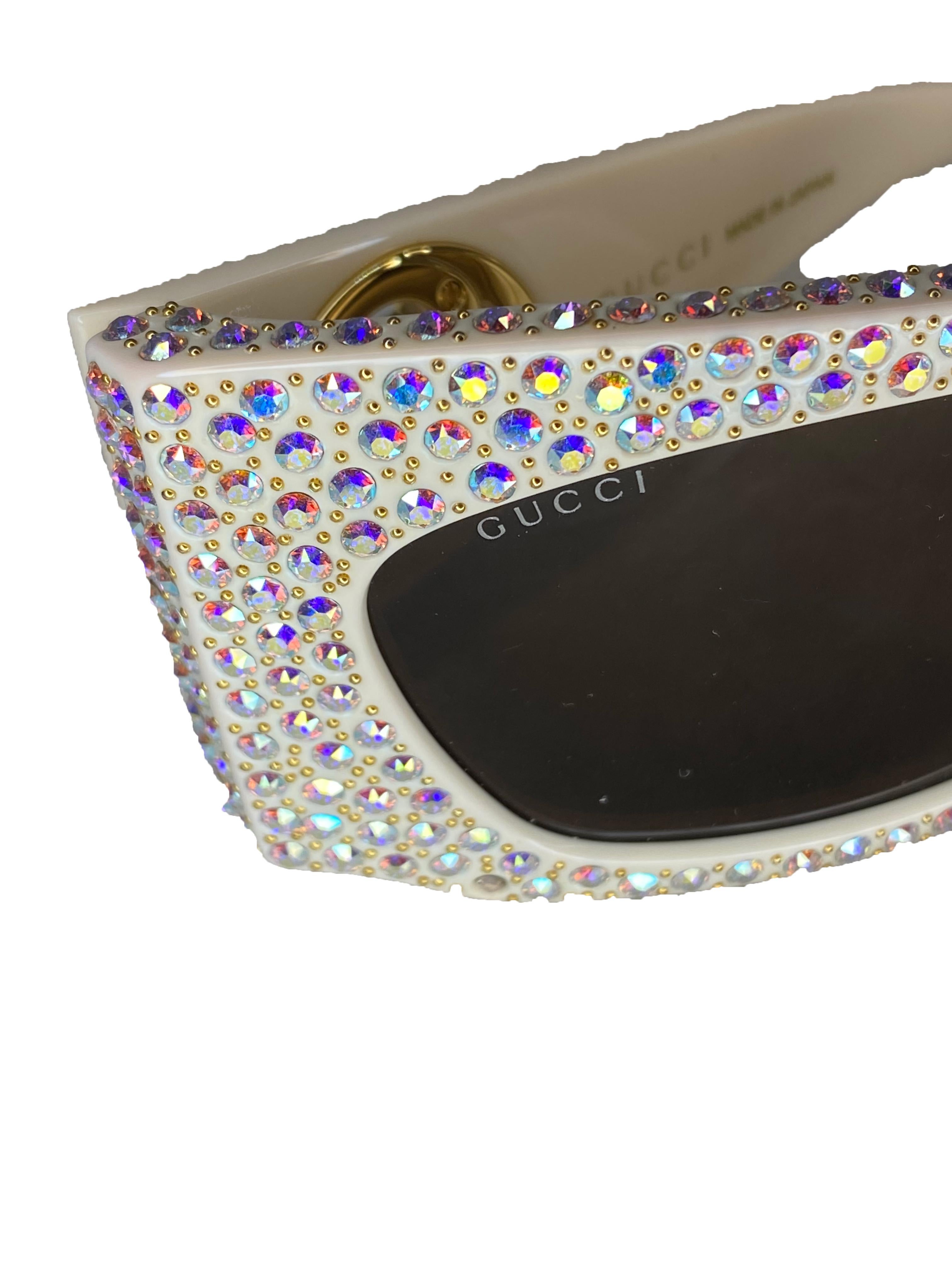 da uomo o donna Gucci Hollywood Collection Crystal Embellished Sunglasses in vendita