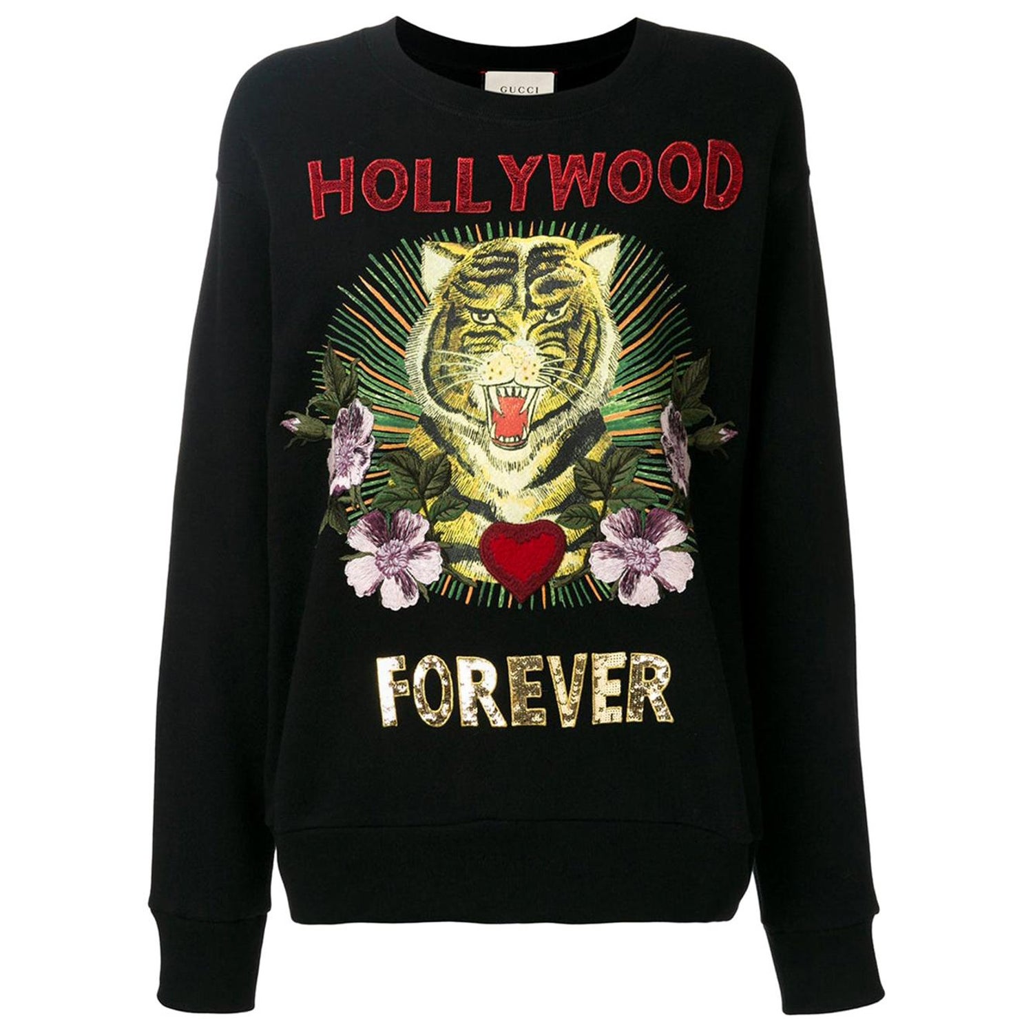 Gucci Hollywood Forever Embroidered Cotton-Jersey Sweatshirt at 1stDibs | gucci  hollywood sweatshirt, gucci hollywood hoodie, hollywood gucci