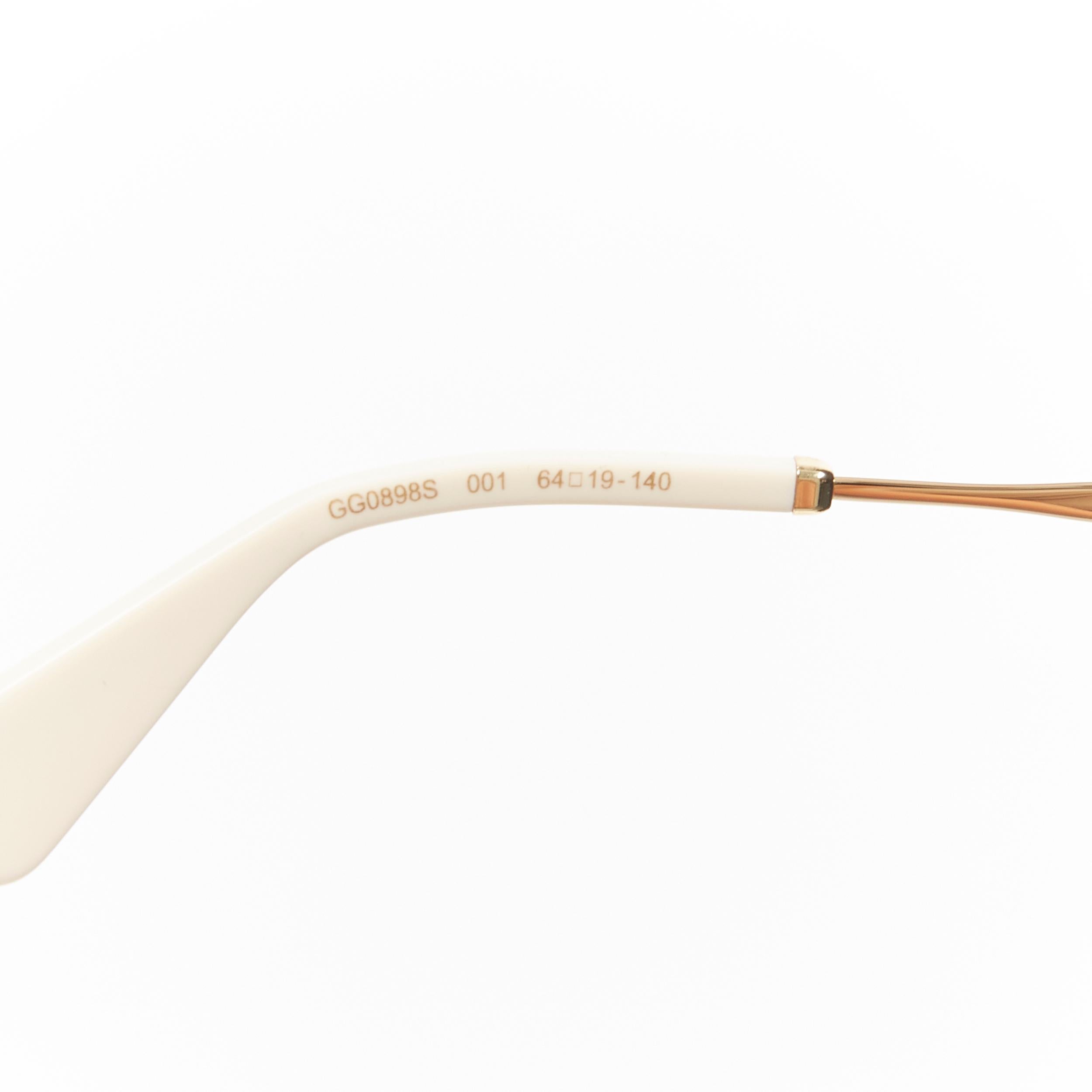 GUCCI Hollywood Forever GG0898S silver crystal black cat eye sunglasses For Sale 4