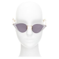 Gafas de sol GUCCI Hollywood Forever GG0898S de cristal plateado y ojo de gato negro