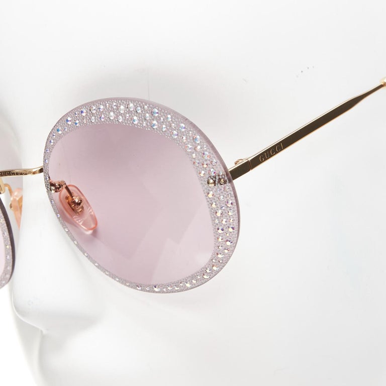GUCCI Hollywood Forever GG0899S silver crystal black round  display picture 2