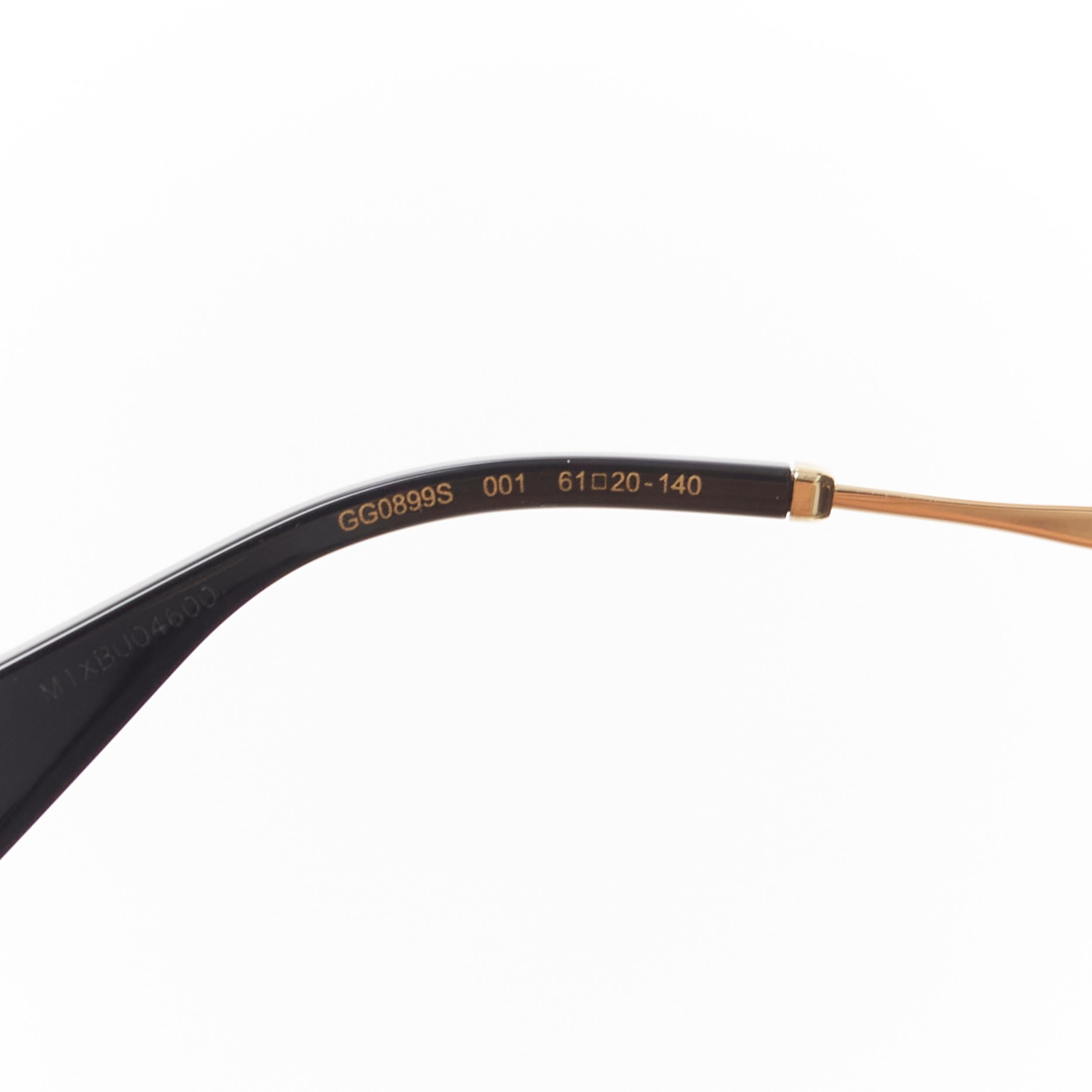 GUCCI Hollywood Forever GG0899S silver crystal black round frame sunglasses 4