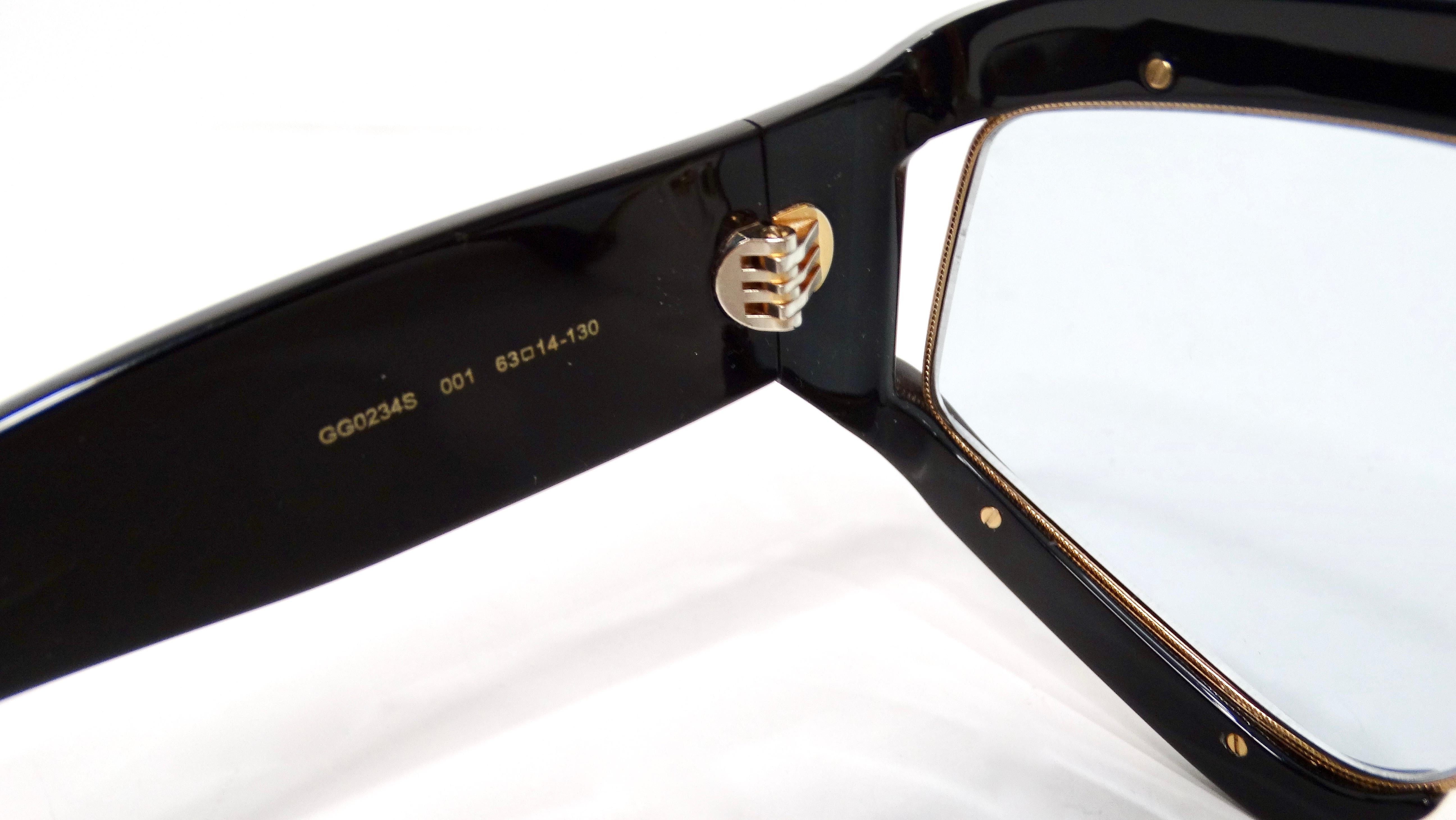 Gucci Hollywood Forever Pearl Acetate Tinted Oversized Mask Sunglasses For Sale 2