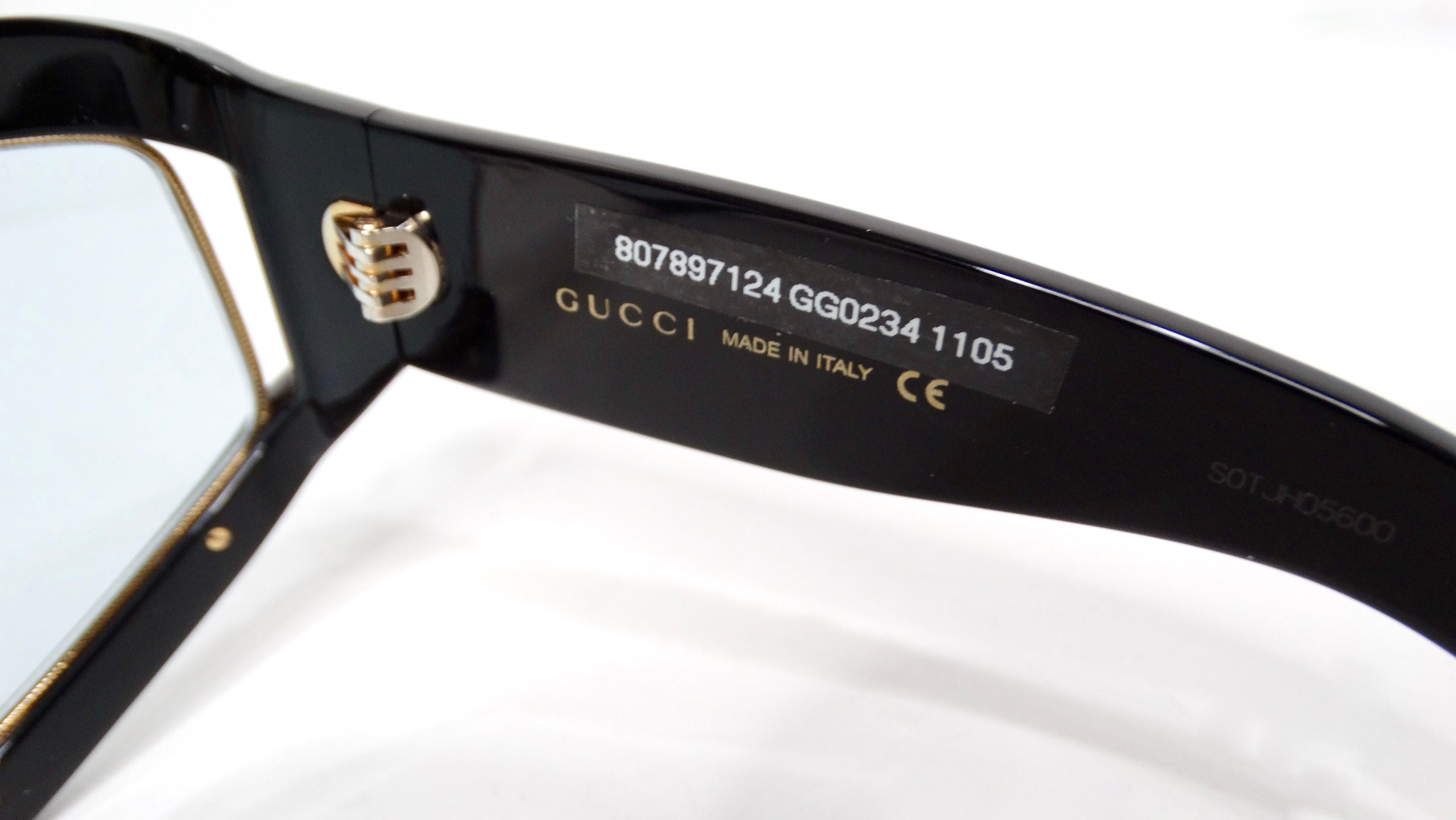 Gucci Hollywood Forever Pearl Acetate Tinted Oversized Mask Sunglasses For Sale 3