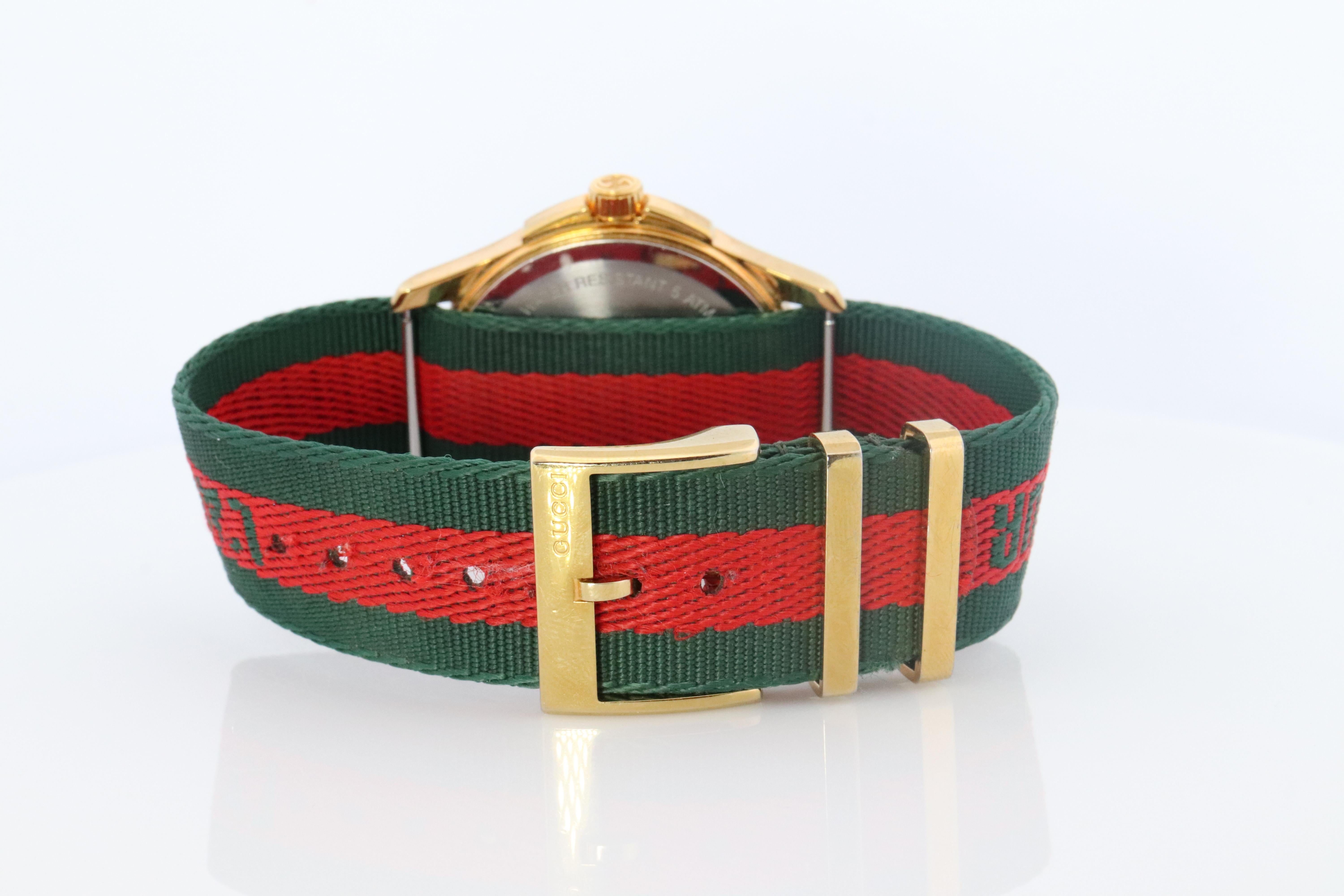 GUCCI Honey Bee Watch. Gucci Le Marche Des Merveilles Sherry Watch. In Good Condition For Sale In Port Charlotte, FL