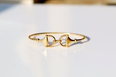 Gucci Horse Bit Gold Bracelet Bangle