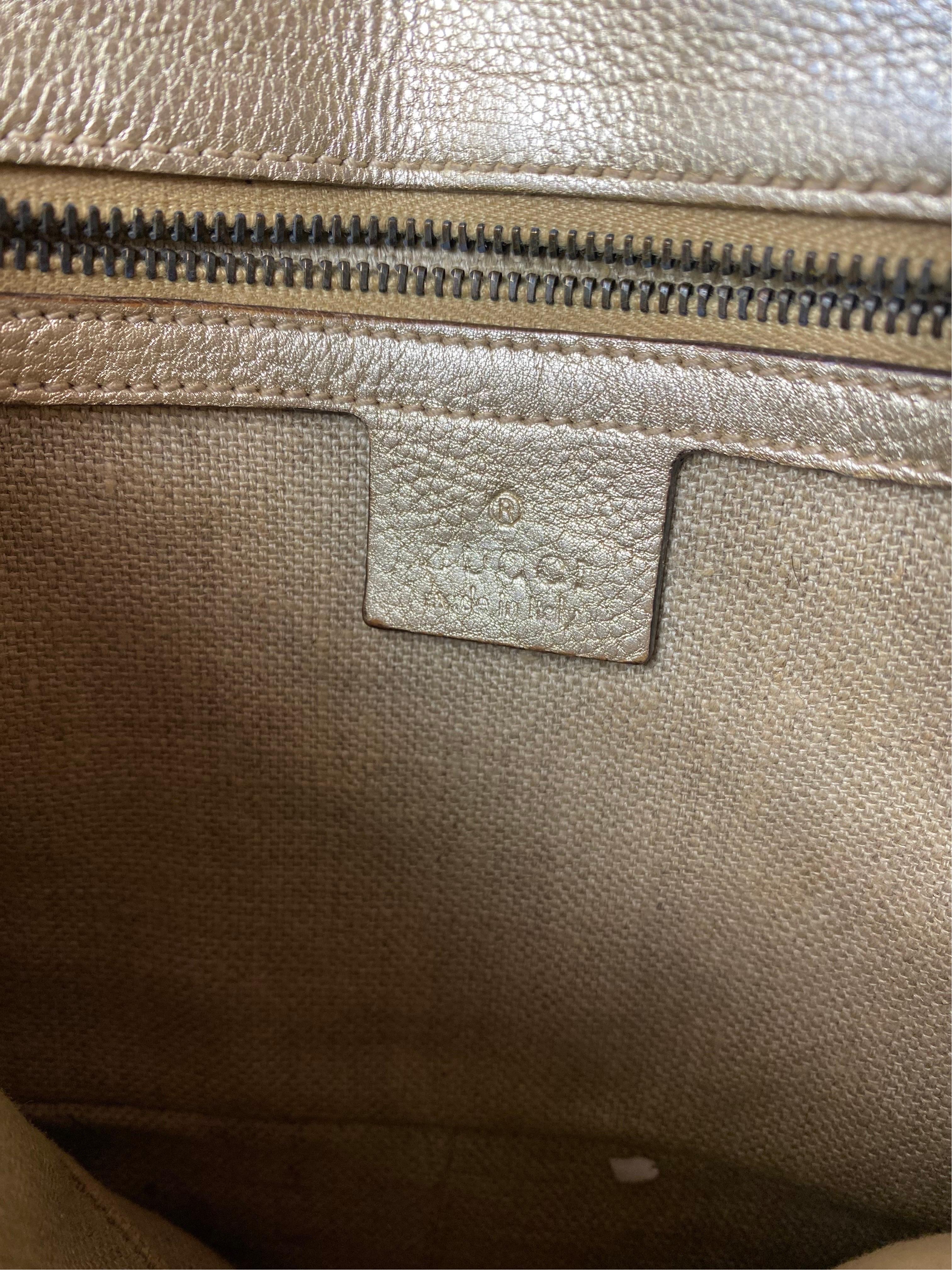 Gucci - Sac porté épaule vintage argenté avec mors de cheval en vente 8